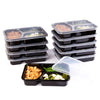 Image of Black Reusable Lunch Boxes - Set of 10