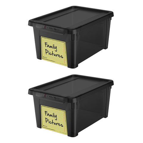 Storage Boxes with Erase Marker 5L - Set of 2