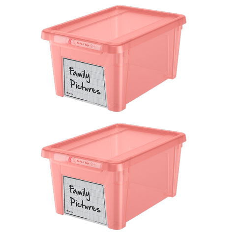 Storage Boxes with Erase Marker 5L - Set of 2