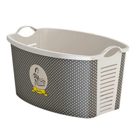 Grey laundry basket
