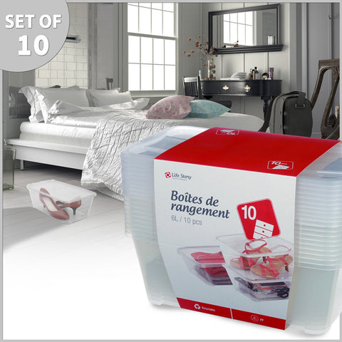 plastic storage box clear