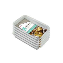Medium Aluminum Foil Container with pre-fitted parchment paper - Set of 5