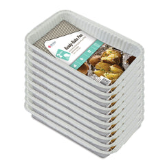 Large Aluminum Foil Container with pre-fitted parchment paper - Set of 10