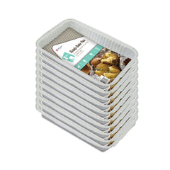 Small Aluminum Foil Container with pre-fitted parchment paper - Set of 10