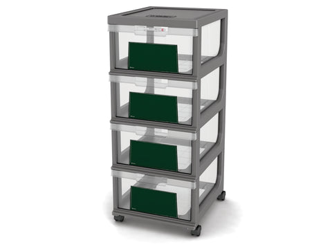 4 Storage Drawers with Erase Marker - 5L