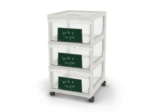 3 Storage Drawers with Erase Marker - 5L
