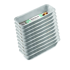 English Cake Aluminum Foil Container with pre-fitted parchment paper - Set of 10