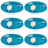 Image of Blue Salad Box with Fork & Sauce - Set of 6